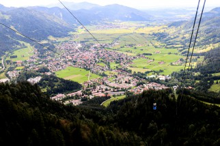 Panorama über Oberammergau von der Seilbahn aus